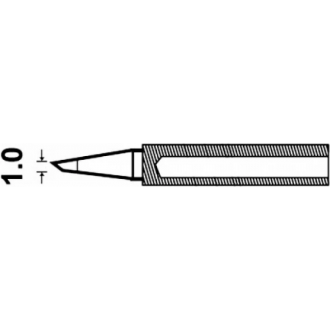 Жало паяльное коническое со скосом PROSKIT 1,0 мм 5PK-SC107-T6
