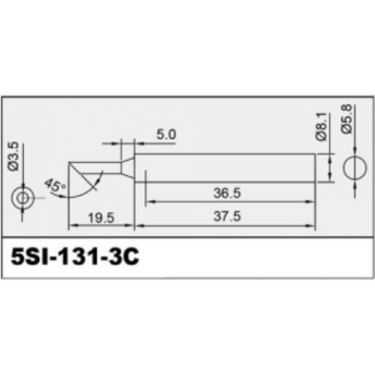 Жало паяльное прямое со скосом PROSKIT 5SI 3.5 мм 64A000044