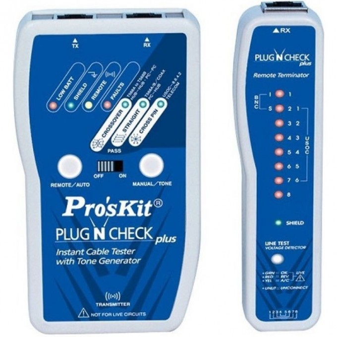 Тестер кабеля LAN/TELECOM/COAX PROSKIT MT-7055 64C000037