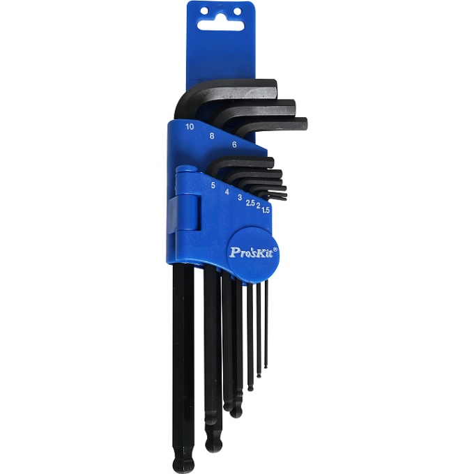 Набор шестигранных ключей с шарообразными наконечниками PROSKIT 9 шт 8PK-028