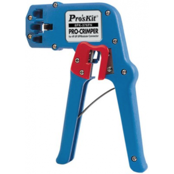 Модульный кримпер PROSKIT для разъемов 4P, 6P, 8P (RJ45, RJ22, RJ11, RJ12) 8PK-376FN Модульный кримпер PROSKIT для разъемов 4P, 6P, 8P (RJ45, RJ22, RJ11, RJ12) 8PK-376FN