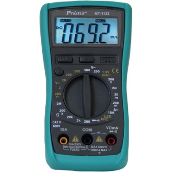 Цифровой мультиметр PROSKIT с ЖК-дисплеем 3½ разряда MT-1132