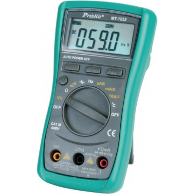 Цифровой мультиметр PROSKIT с ЖК-дисплеем 3¾ разряда MT-1232