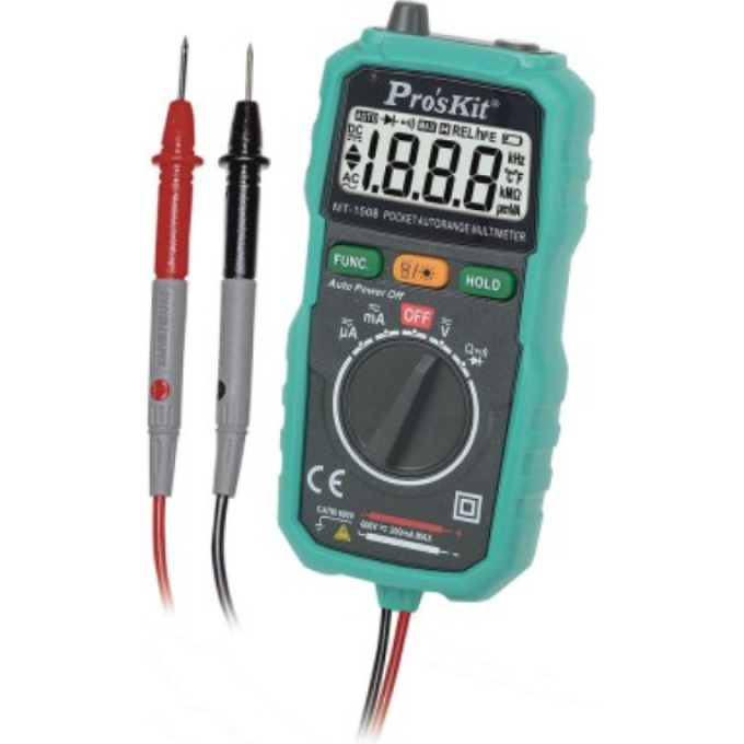Цифровой мультиметр PROSKIT карманный MT-1508