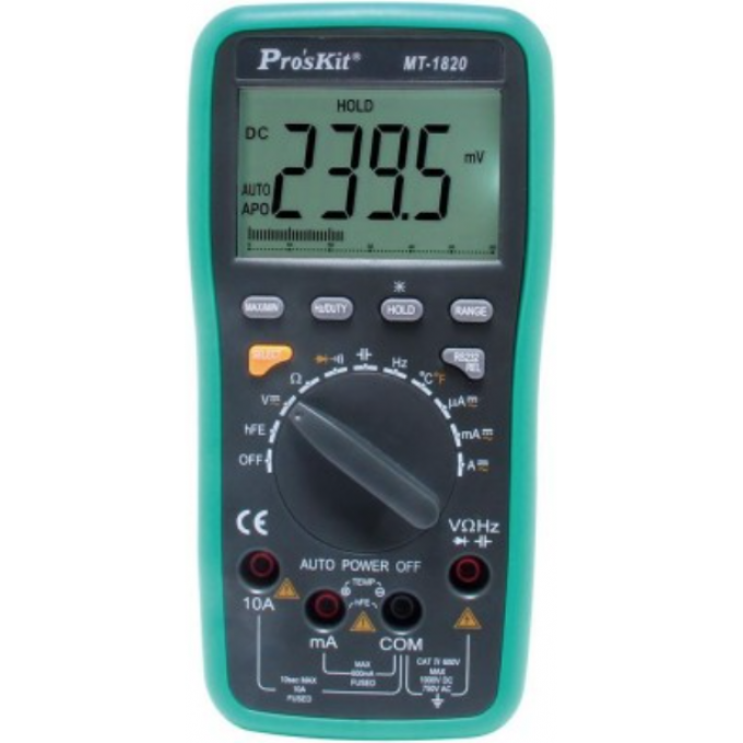 Цифровой мультиметр PROSKIT с USB-интерфейсом MT-1820