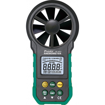Анемометр цифровой PROSKIT MT-4615 с крыльчатым зондом, диапазон 0. м/с