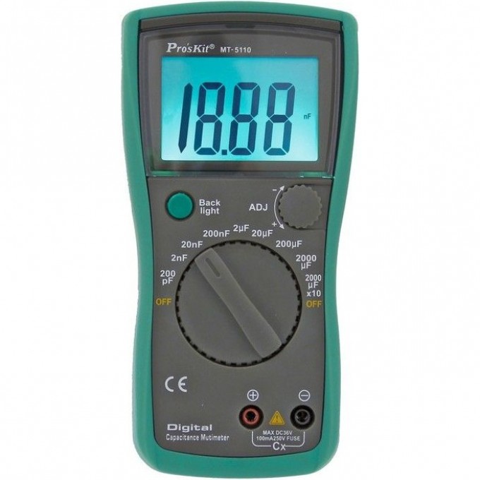 Измеритель емкости PROSKIT цифровой с ЖК-дисплеем MT-5110