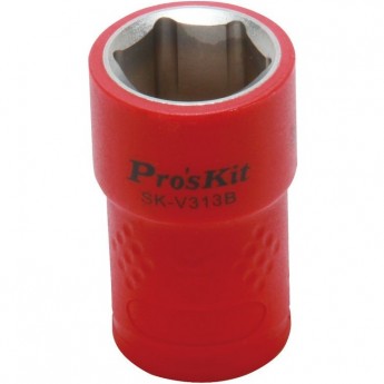 Торцевая головка изолированная VDE PROSKIT 3/8 дюйма 13 мм 1000 В SK-V313B Торцевая головка изолированная VDE PROSKIT 3/8 дюйма 13 мм 1000 В SK-V313B