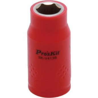 Изолированная торцевая головка PROSKIT VDE 1/2 дюйма 13 мм 1000 В SK-V413B Изолированная торцевая головка PROSKIT VDE 1/2 дюйма 13 мм 1000 В SK-V413B