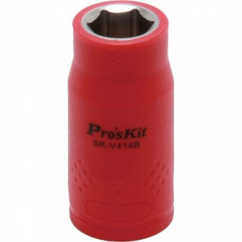 Изолированная торцевая головка PROSKIT VDE 1/2 дюйма 14 мм 1000 В SK-V414B Изолированная торцевая головка PROSKIT VDE 1/2 дюйма 14 мм 1000 В SK-V414B