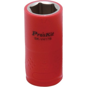 Изолированная торцевая головка PROSKIT VDE 1/2 дюйма 17 мм 1000 В SK-V417B Изолированная торцевая головка PROSKIT VDE 1/2 дюйма 17 мм 1000 В SK-V417B