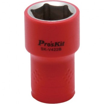Изолированная торцевая головка PROSKIT VDE 1/2 дюйма 22 мм 1000В SK-V422B Изолированная торцевая головка PROSKIT VDE 1/2 дюйма 22 мм 1000В SK-V422B